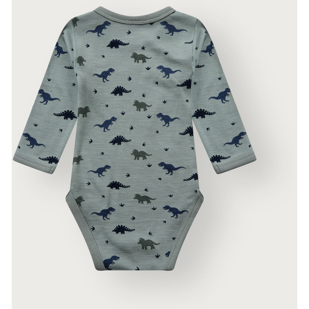 Hust & Claire Baloo Dino body ull/bambus – Slate Green