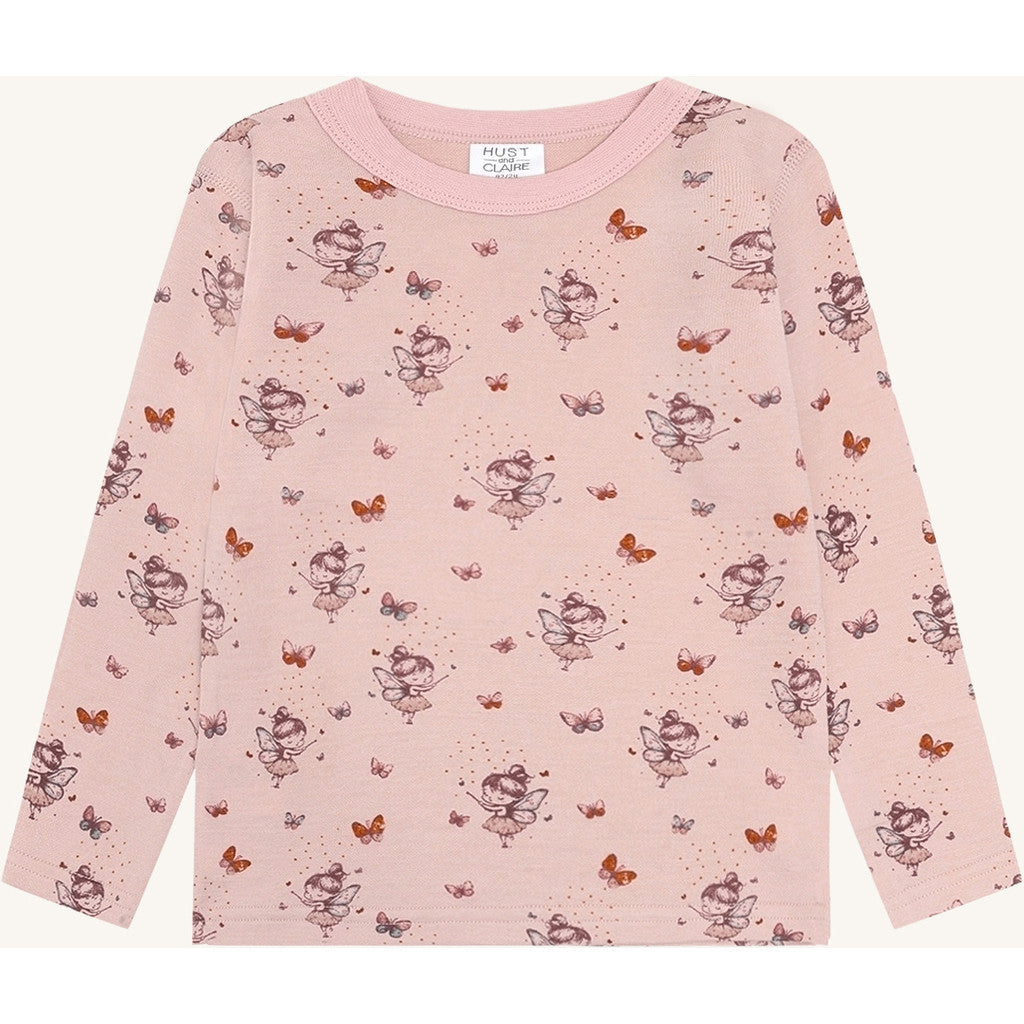 Hust & Claire Abba Fairy genser ull/bambus – Dusty Rose
