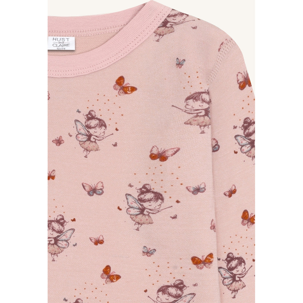 Hust & Claire Abba Fairy genser ull/bambus – Dusty Rose