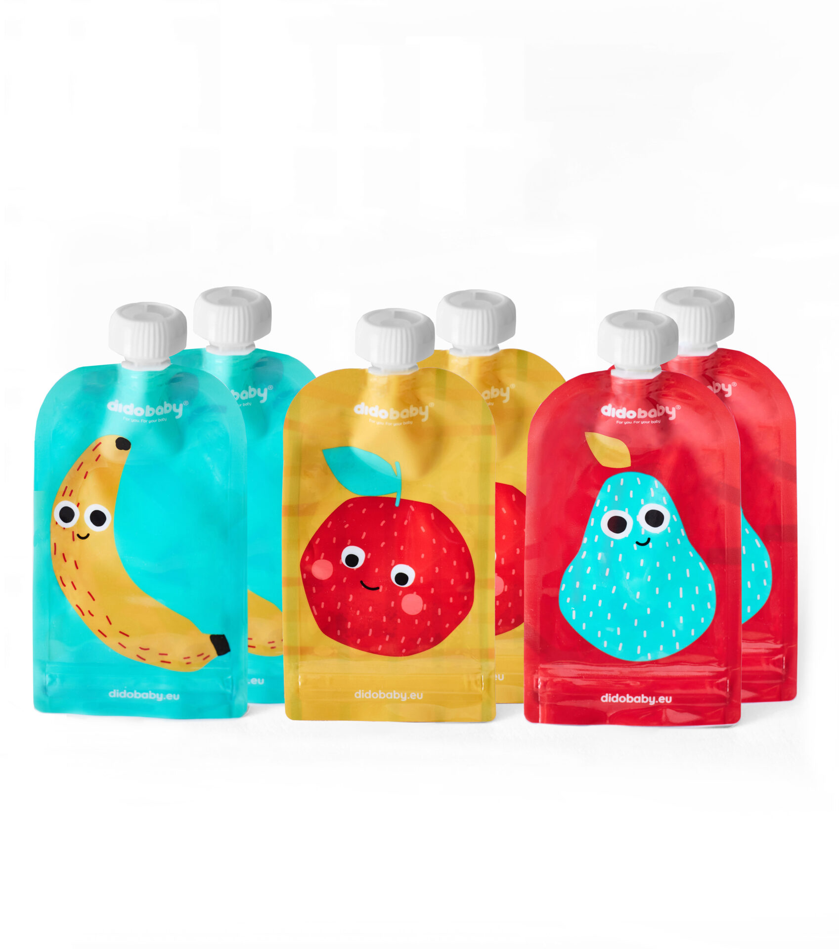 Didobaby gjenbrukbare smoothieposer frukt – 6 stk