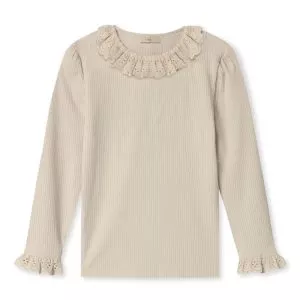 Fliink Kenna lace ls blouse - sandshell