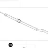 Rod lockable drawbar - Thule Chariot 2 cross-country skiing kit