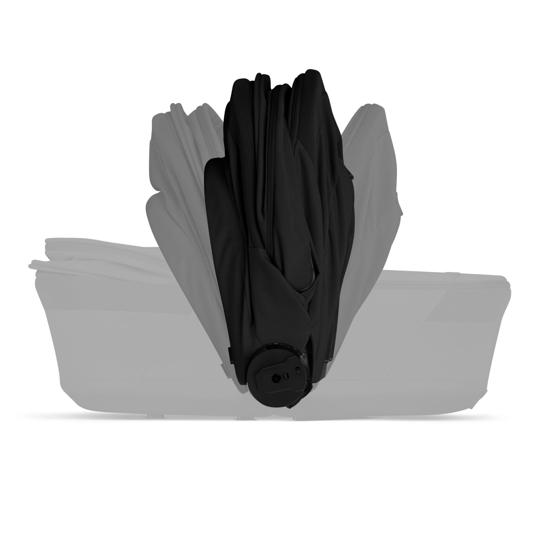 Cybex Balios Fold Cot i Moon Black brettes sammen
