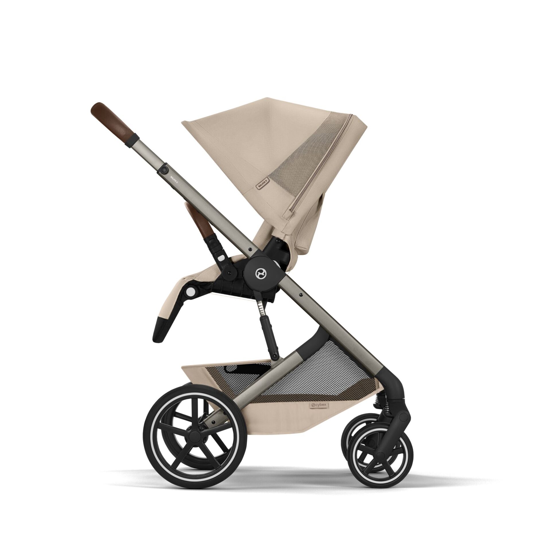 Cybex Balios S Lux i Almond Beige med vendbar sittedel