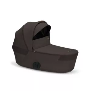 Cybex Balios Fold Cot i Chocolate Brown – brettbar liggedel med solskjerm