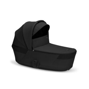 Cybex Balios Fold Cot i Moon Black – brettbar liggedel med solskjerm
