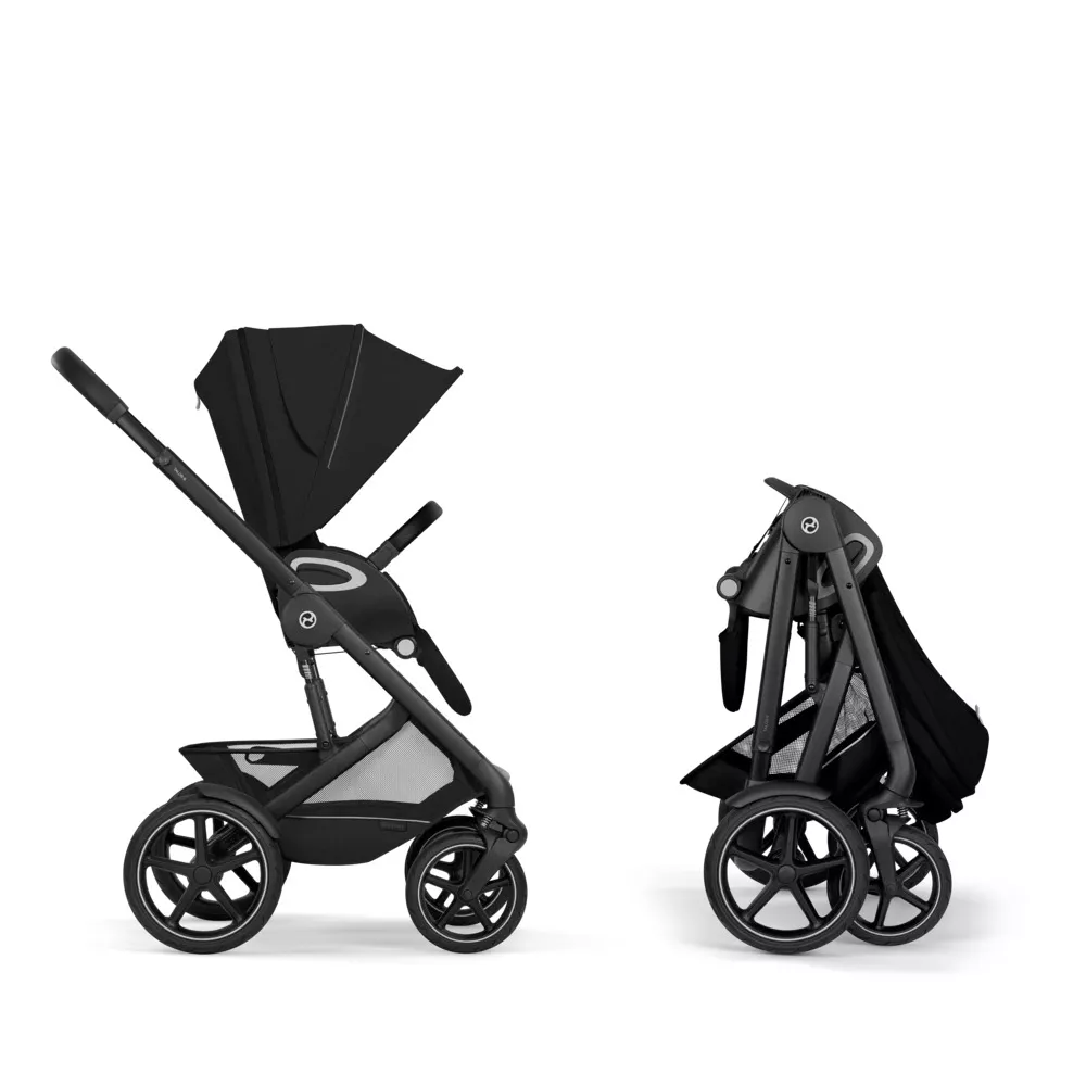 Cybex Talos S Lux i Moon Black med svart ramme