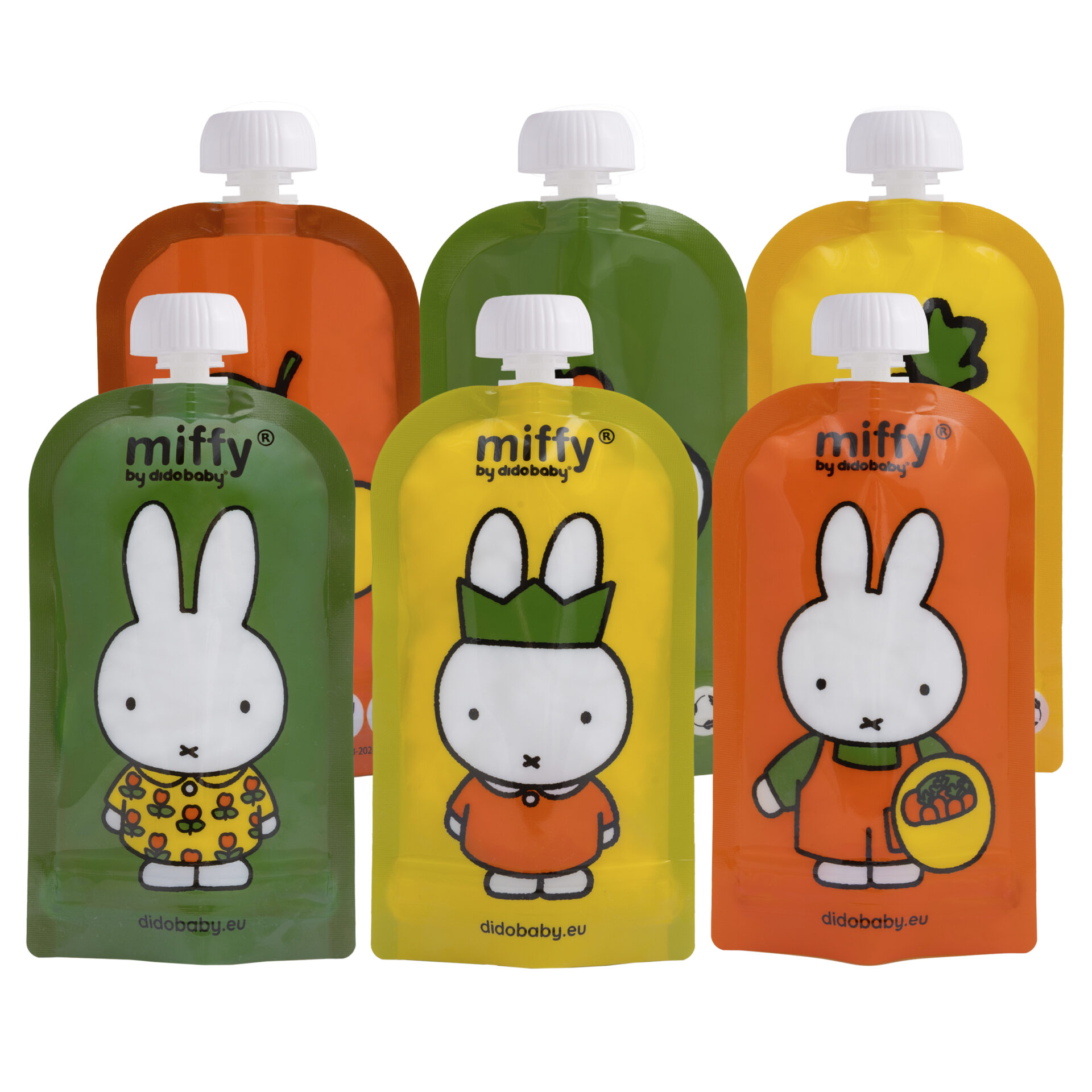 Didobaby gjenbrukbare smoothieposer Miffy – 6 stk