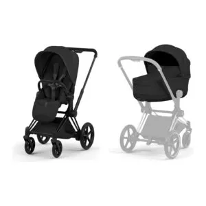 Cybex ePRIAM Style 2026 Matt Black inkl. Brettbar Liggedel