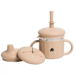 My1ofNorway barnekopp 4in1 rustfritt stål&silikon - nordisk sand