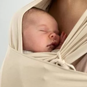 Alternative view of Najell wrap - powder beige
