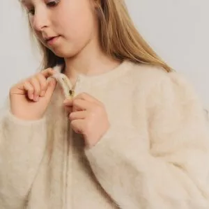 ella&il KIDS Alba Chunky Cardigan - light beige melange