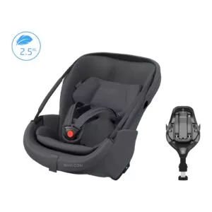 Maxi-Cosi Coral Slide Pro + FamilyFix Slide Pro base – babybilstolpakke Moon Graphite