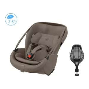 Maxi-Cosi Coral Slide Pro + FamilyFix Slide Pro base – babybilstolpakke Oak Truffle