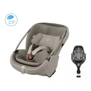Maxi-Cosi Coral Slide Pro + FamilyFix Slide Pro base – babybilstolpakke Sapphire Sand