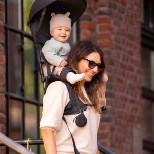 MiniMeis G5 skuldermeis – Black Premium, i bruk med baby