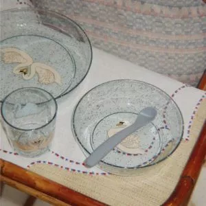 Alternative view of Konges Sløjd Sparkly Dinner Set - Swan Blue