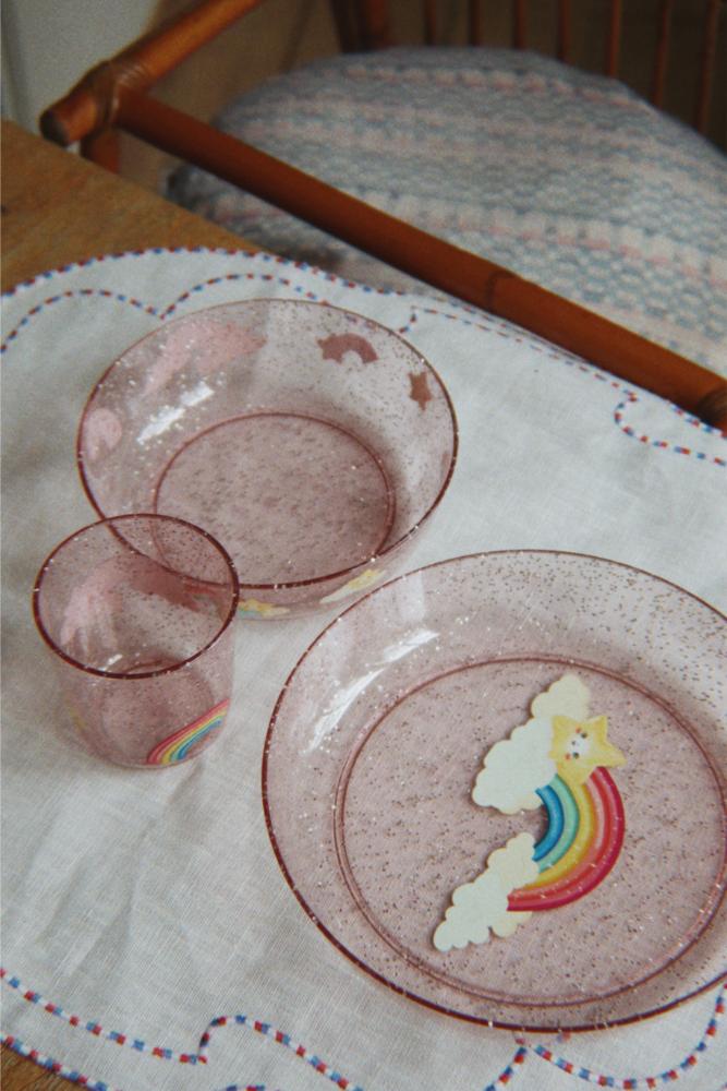 Konges Sløjd Sparkly Dinner Set - Rainbow - Bilde 3