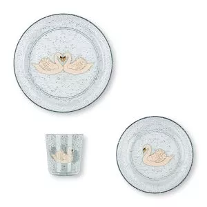 Konges Sløjd Sparkly Dinner Set - Swan Blue