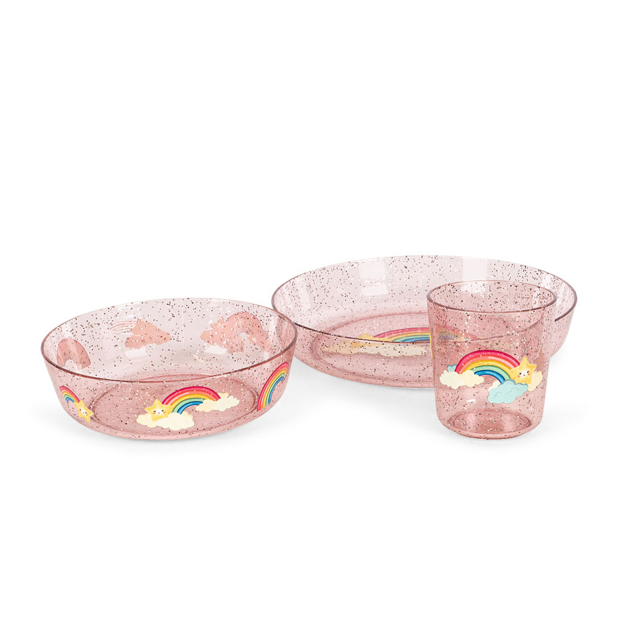 Konges Sløjd Sparkly Dinner Set - Rainbow - Bilde 8