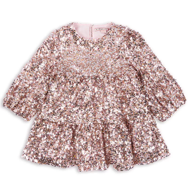 Konges Sløjd Lila Sequins Dress - Grey/Rosa