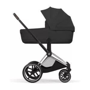 Cybex PRIAM Style 2026 Chrome Brown inkl. Brettbar Liggedel, med liggedelen montert