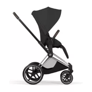 Cybex PRIAM Style 2026 sportsvogn - Chrome Brown, sett fra siden med sittedelen montert
