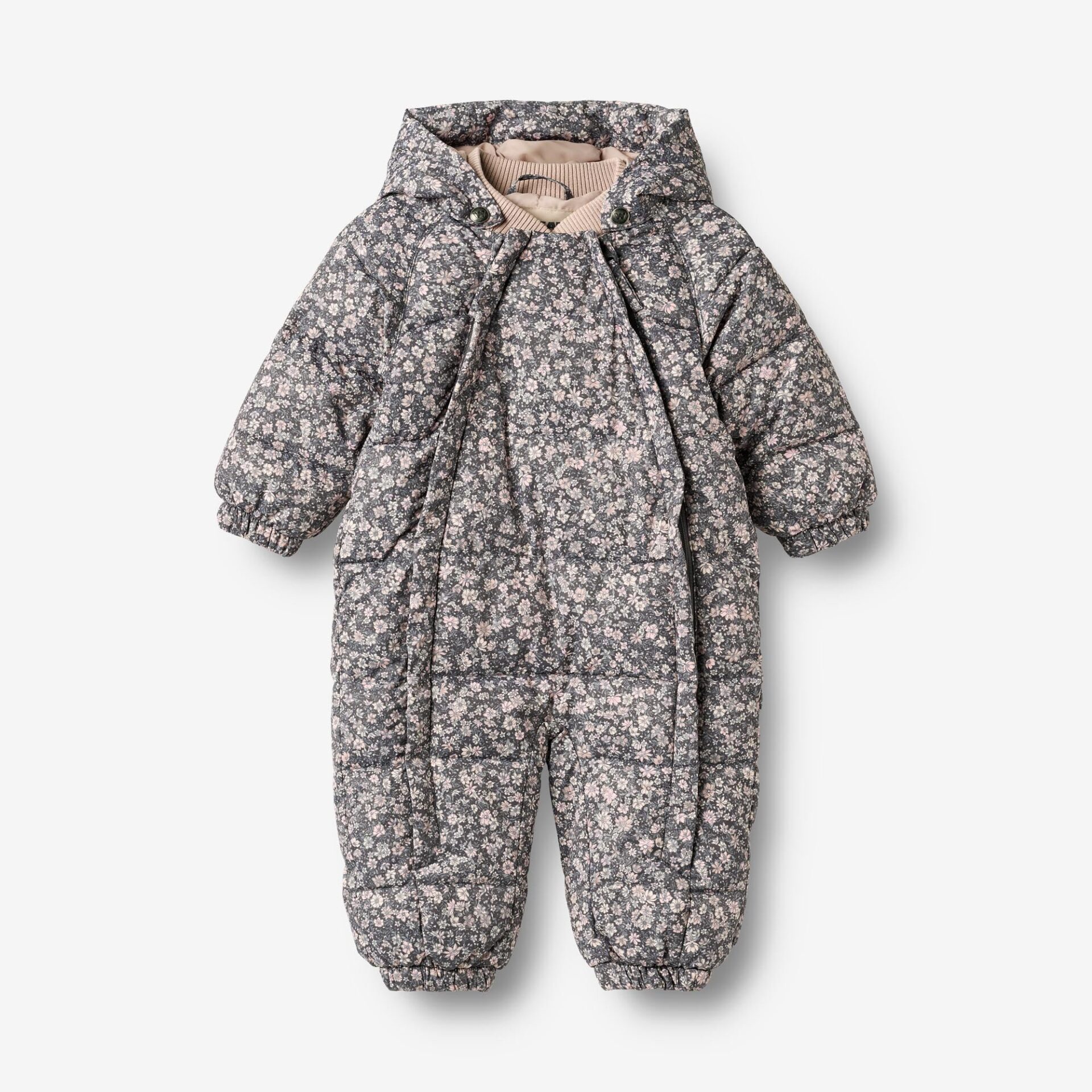 WHEAT Puffer suit Edem - Dark Charcoal Flowers