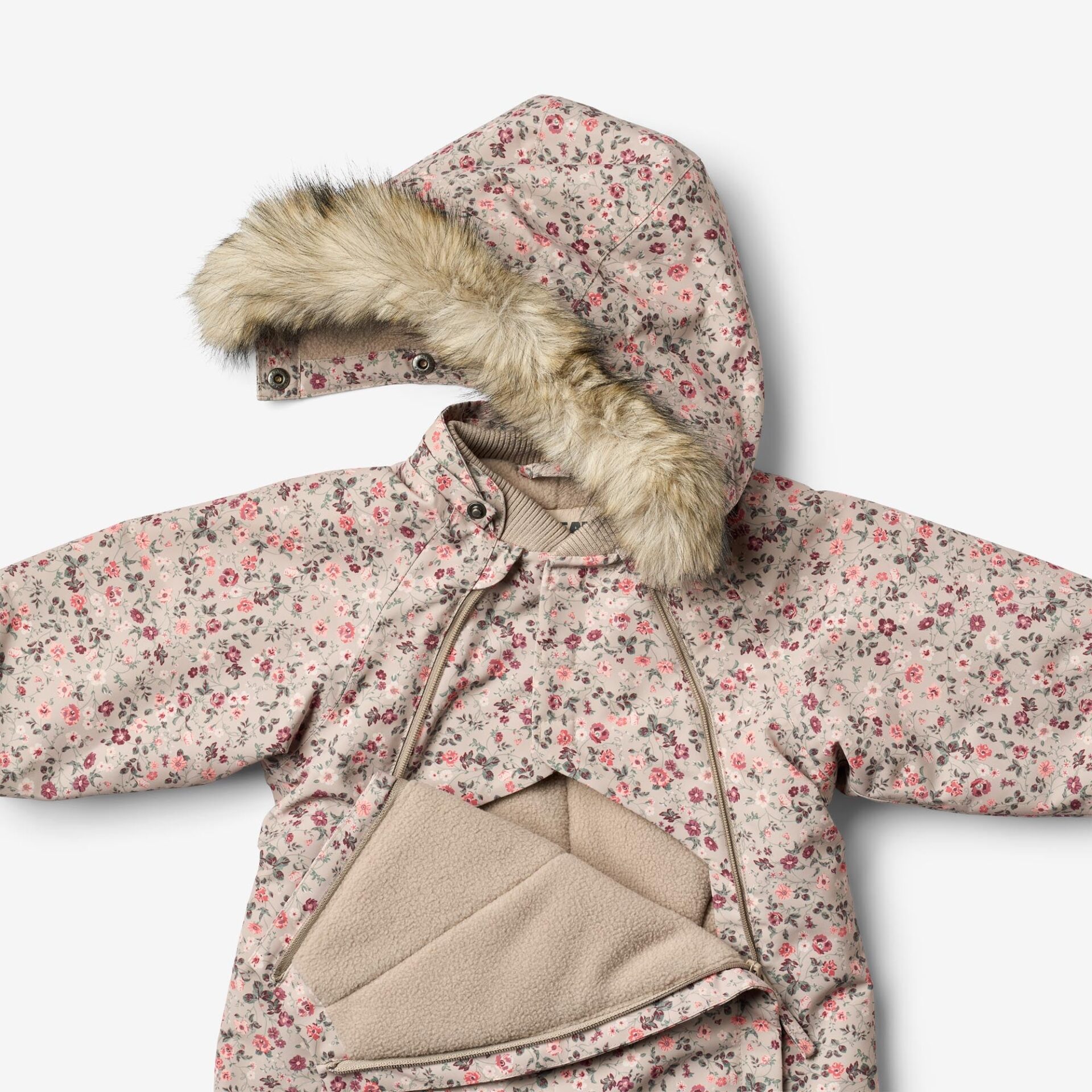 WHEAT Snowsuit Nickie - Grey Moon Flowers - Bilde 3