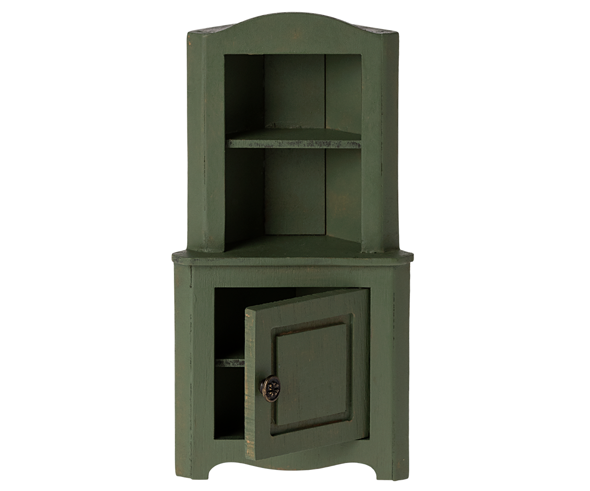 Maileg Corner cabinet, Mouse - Dark green