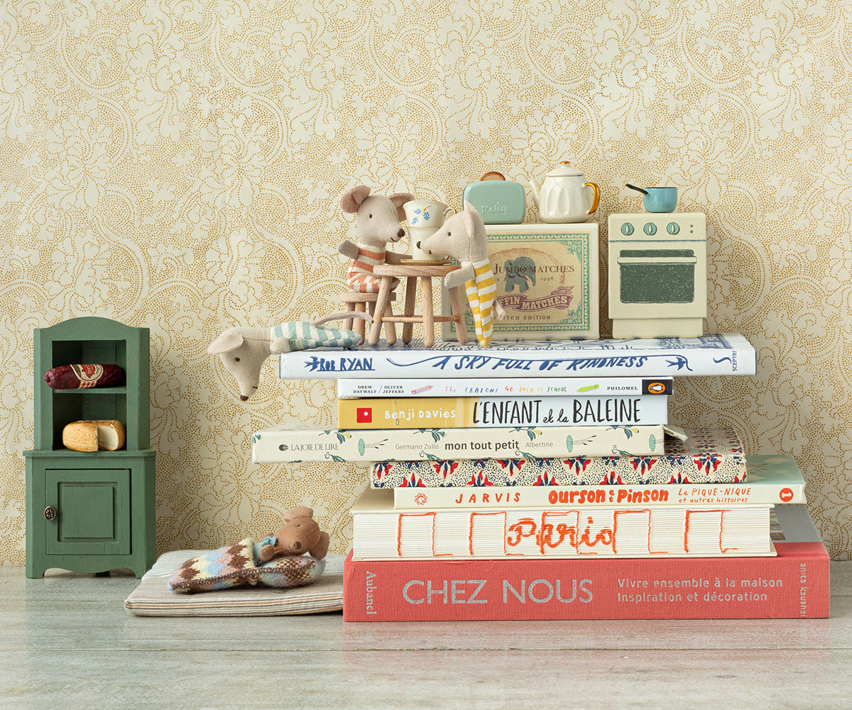 Maileg Corner cabinet, Mouse - Dark green