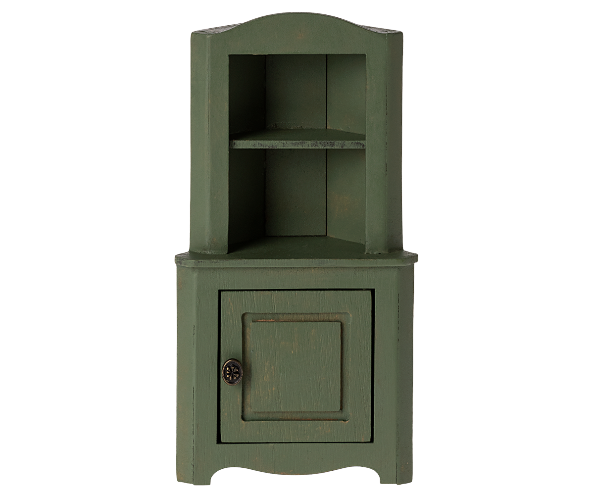 Maileg Corner cabinet, Mouse - Dark green