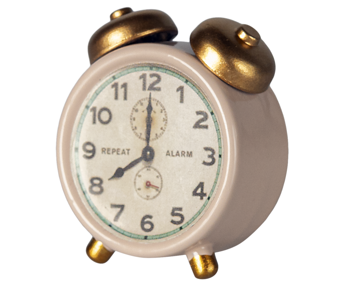 Maileg Alarm clock, Mouse - Powder