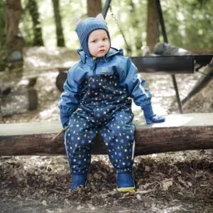 Kattnakken babyregndress Pytt - blå horisont