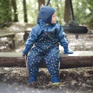 Kattnakken babyregndress Pytt - blå horisont