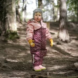 Kattnakken babyregndress Pytt - rosa krystall