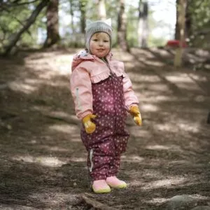 Kattnakken babyregndress Pytt - rosa krystall