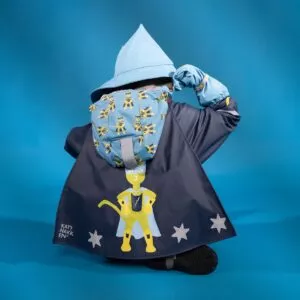 Kattnakken vinterregndress Slaps Superhelt - Superblå