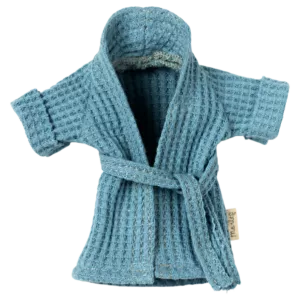 Maileg Bathrobe, Dad mouse - Dusty blue
