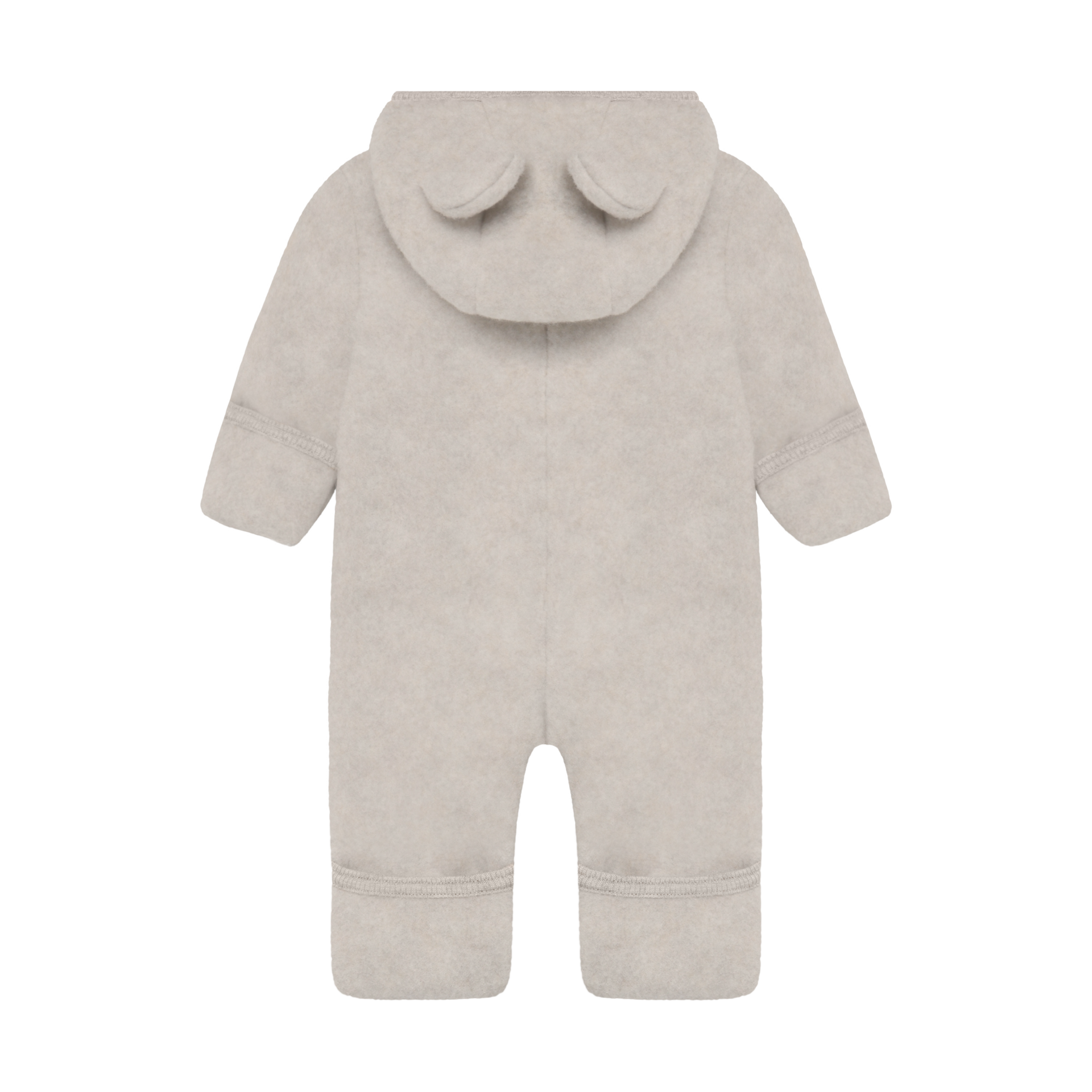 HUTTEliHUT Pram Suit Ears Wool Fleece - Camel Melange