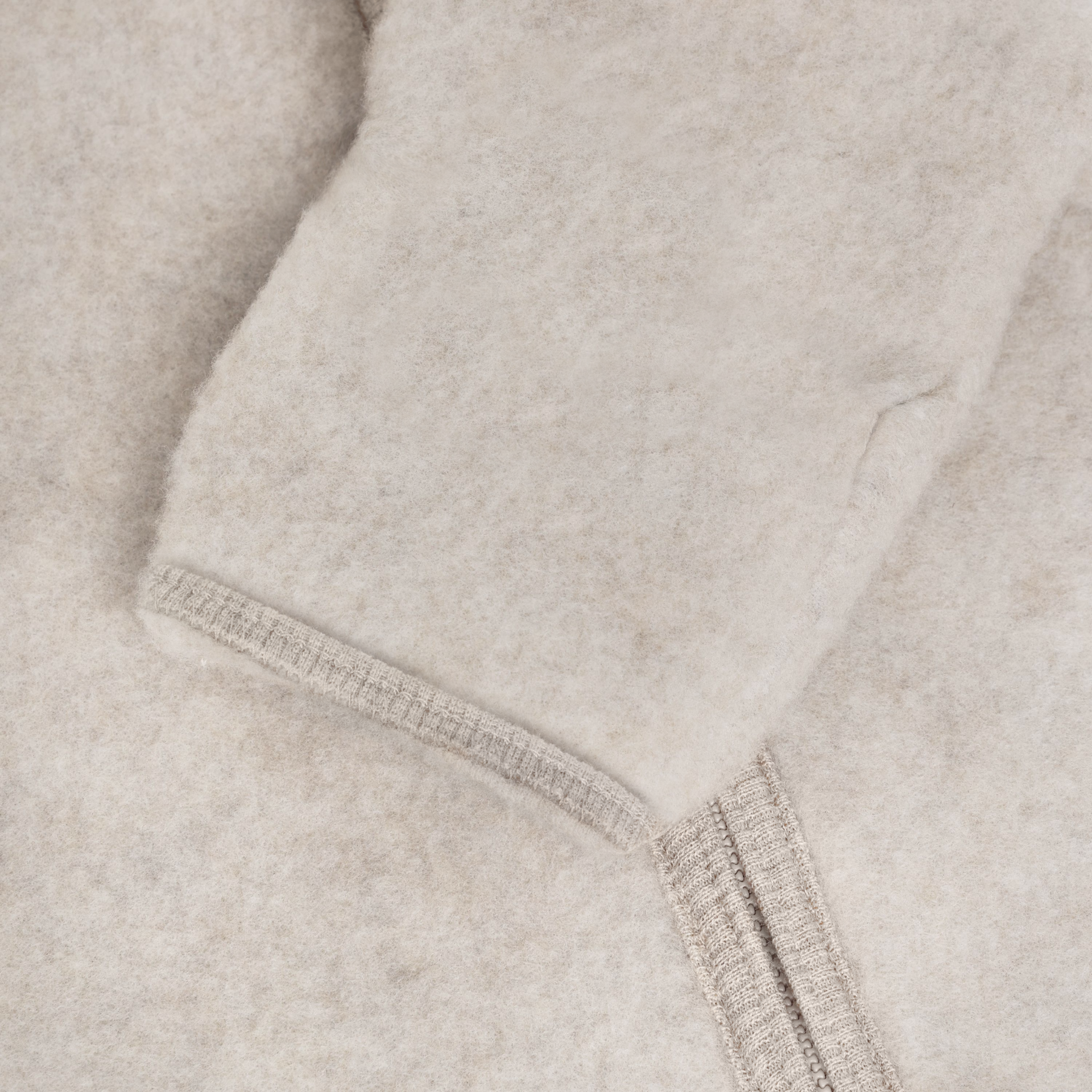 HUTTEliHUT Pram Suit Ears Wool Fleece - Camel Melange