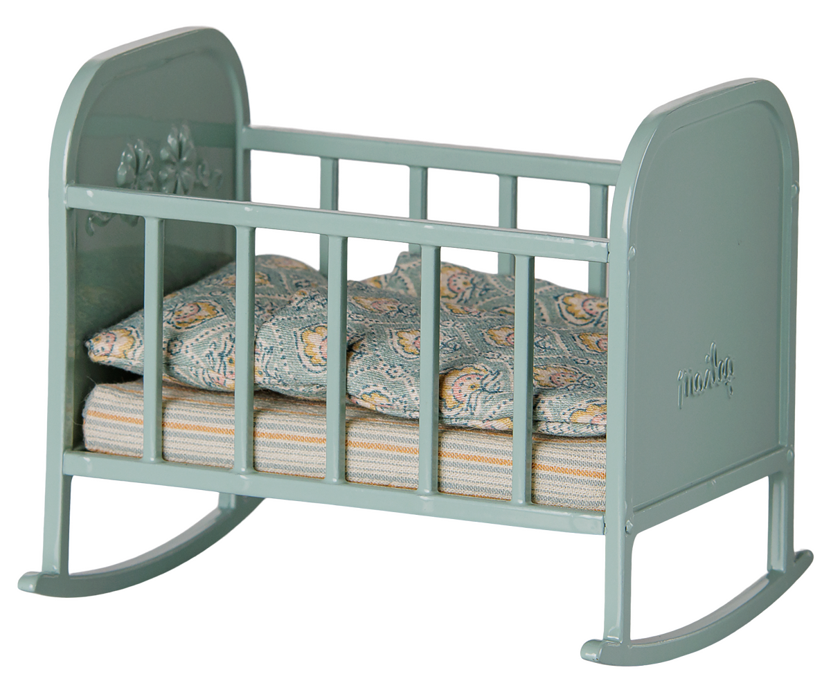 Maileg Cradle, My - Blue mint