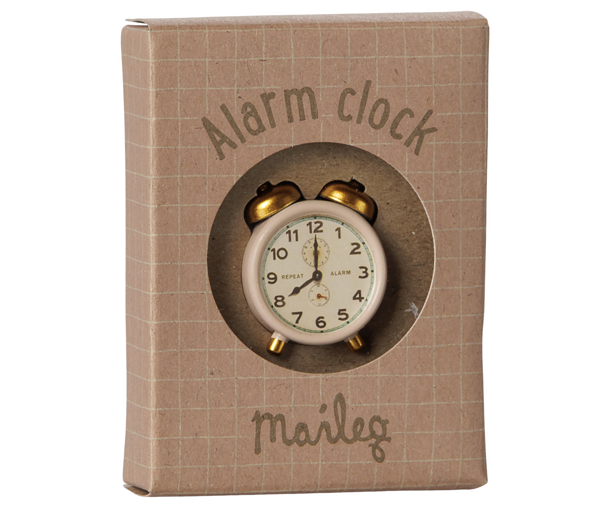 Maileg Alarm clock, Mouse - Powder