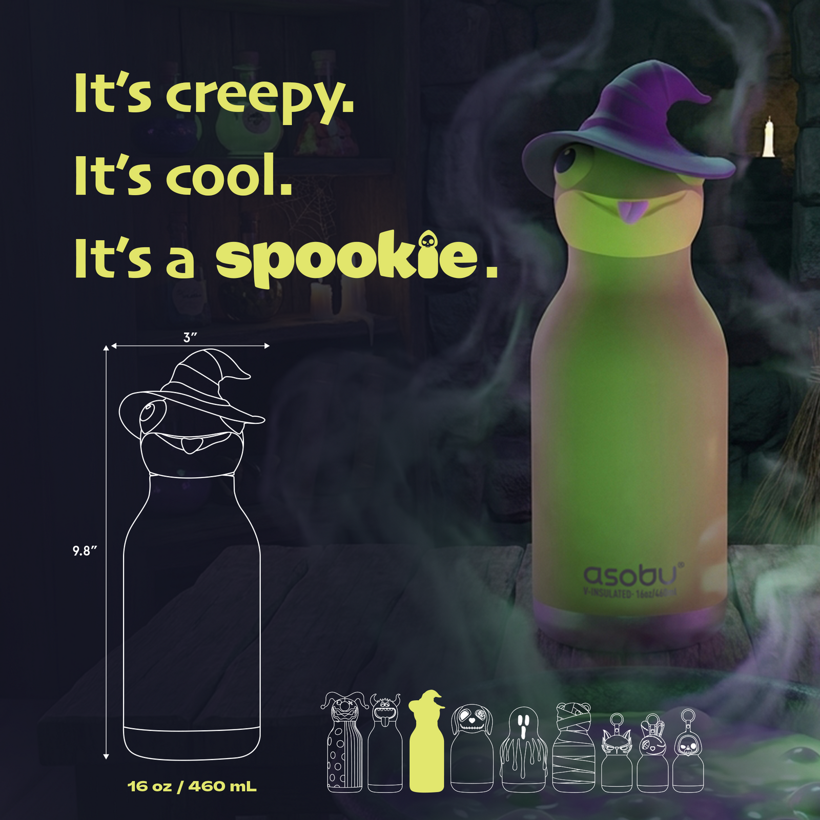 asobu Witch Bestie Spookies Bottle