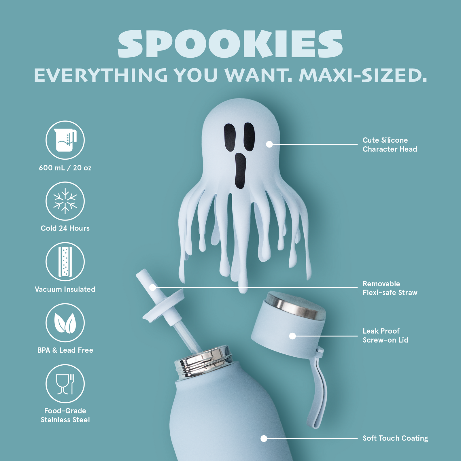 asobu Ghost Bestie Spookies Bottle