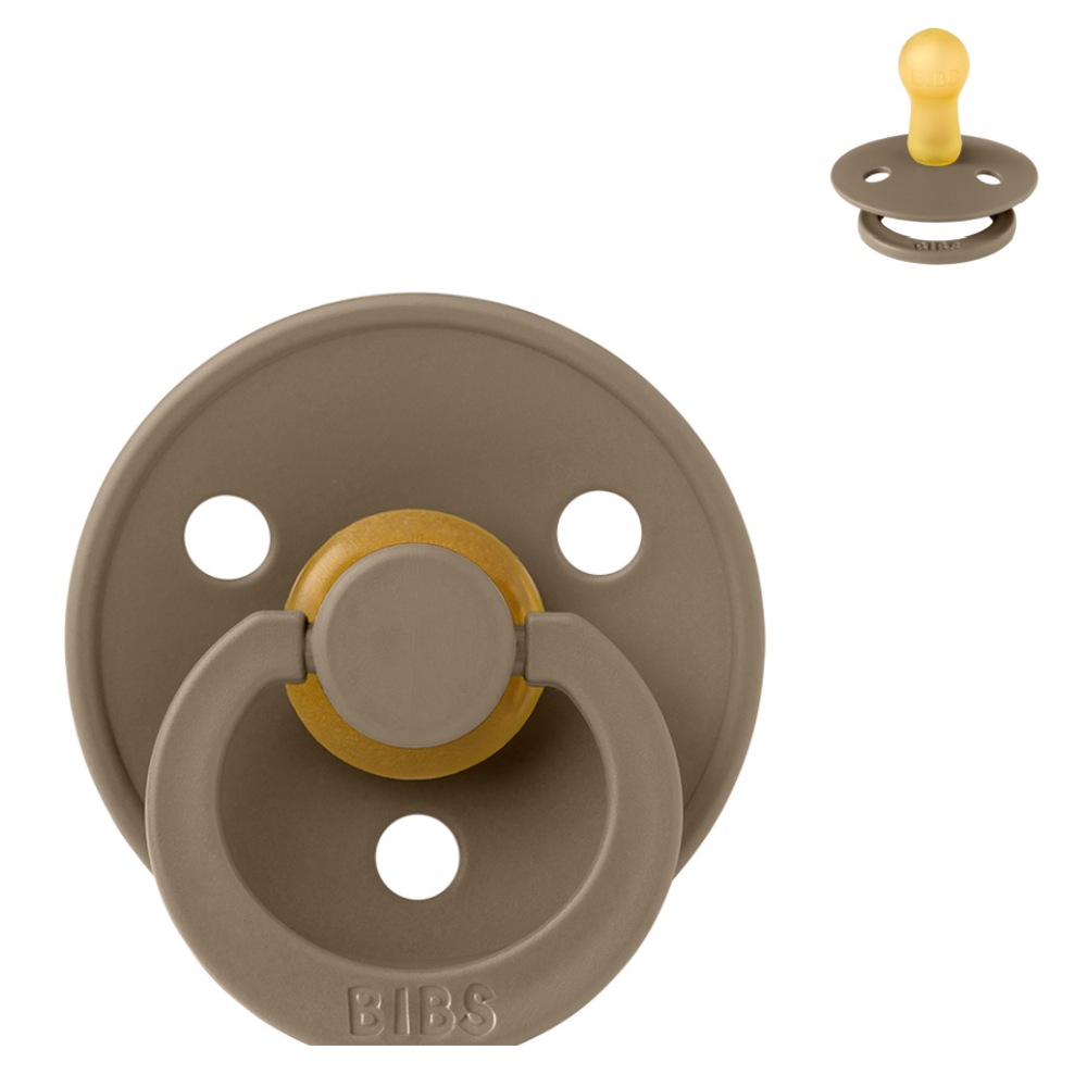 BIBS Colour, round/natural rubber latex - dark oak