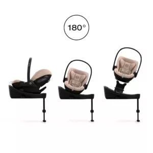 Cybex Cloud S Comfort babybilstol i Cozy Beige – på- og avstigning, utløser