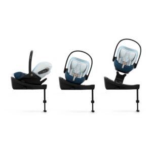 Cybex Cloud S Style babybilstol i Opal Blue – på- og avstigning, utløser