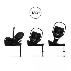 Cybex Cloud S Comfort babybilstol i Sepia Black – på- og avstigning, utløser