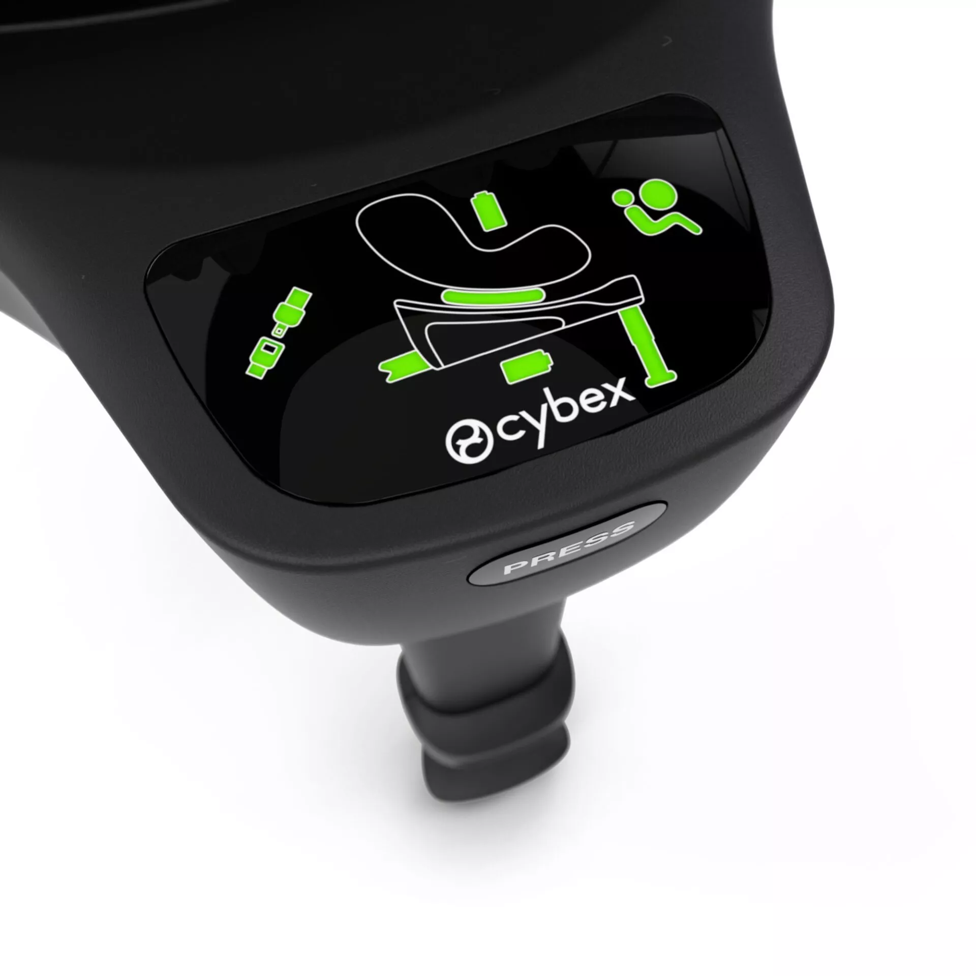 Cybex Base S bilstolbase i Black – støtteben, LED-indikatorer